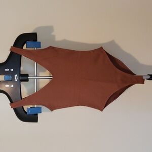 Forever 21 Small Cocoa V neck Bodysuit